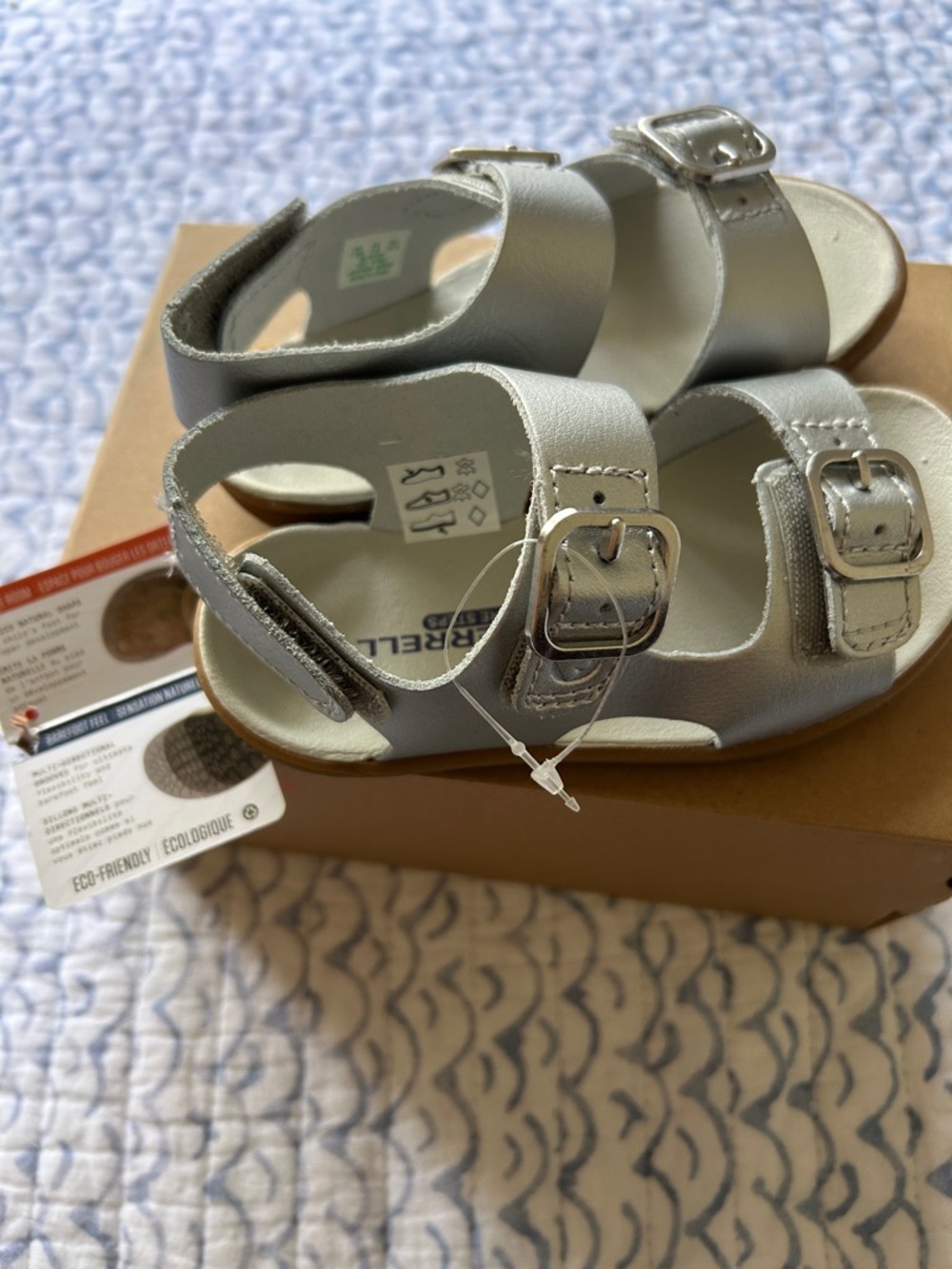 Merrell Bare Steps Silver Sandals - toddler 7.5W